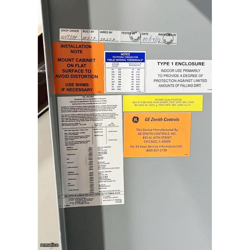 Transfer Switch ZENITH ZTE Item9