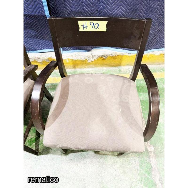 2 Sillas de visita, madera Item90