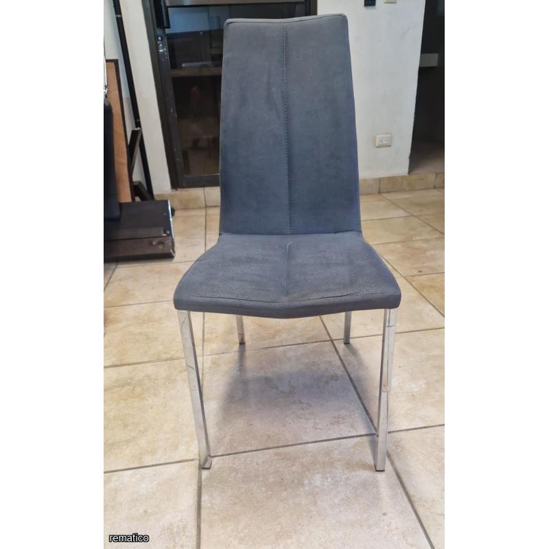 8 Sillas de comedor metal / tela ItemCS1