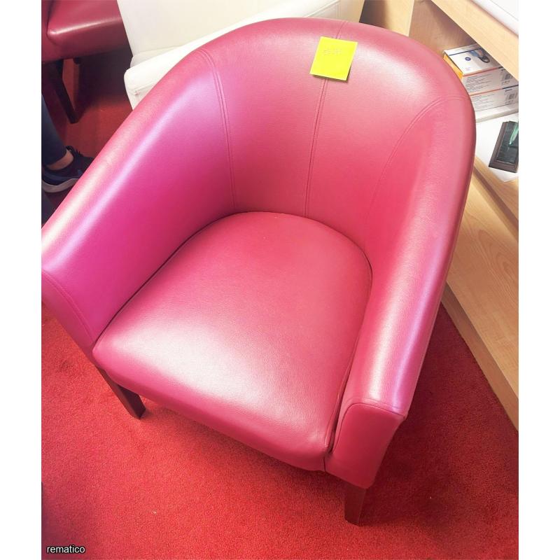 Silla de cuero color vino ItemEB379