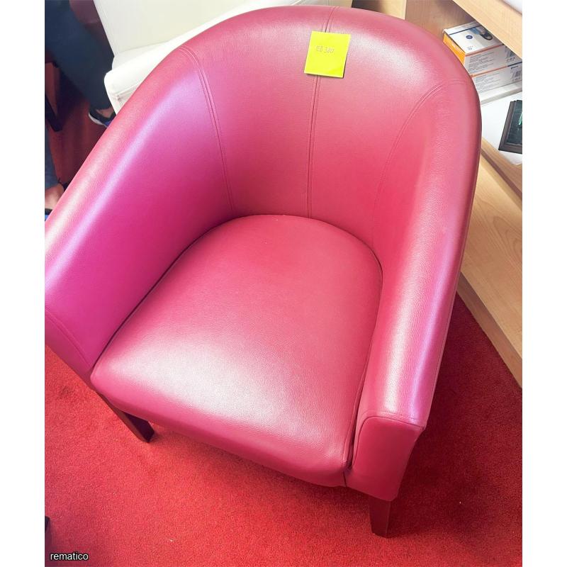 Silla de cuero color vino ItemEB380