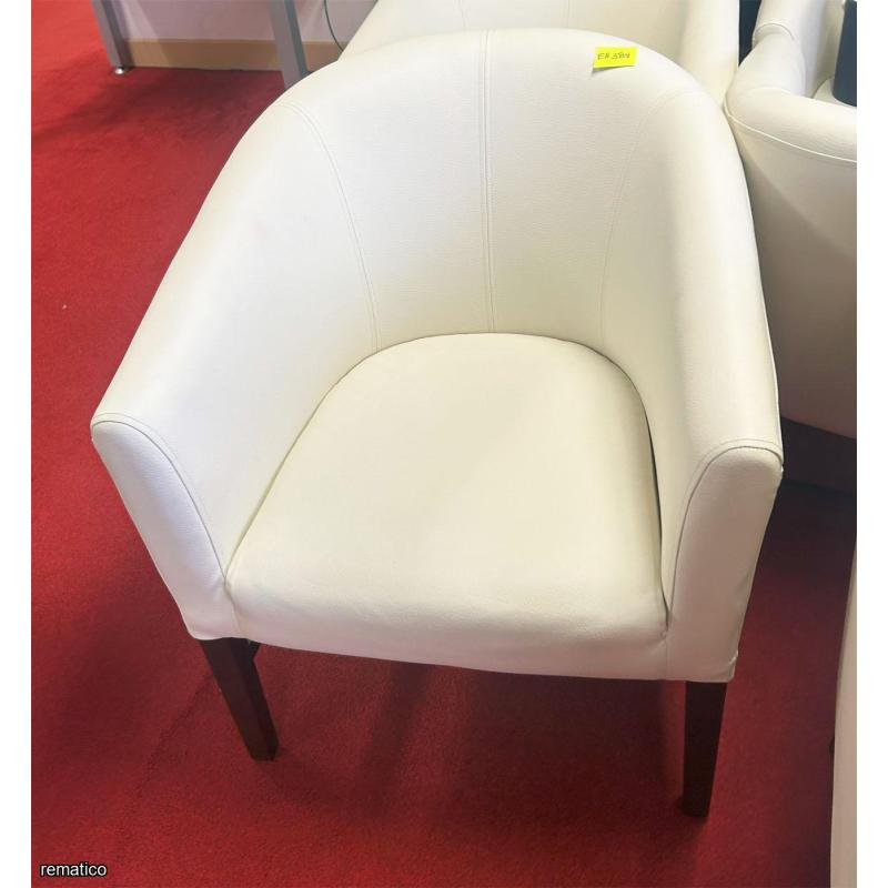 Silla de cuero blanco ItemEB381