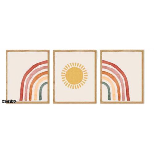 Set de 3 cuadros arcoiris ItemGB2