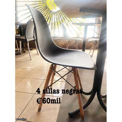 4 Sillas color negro ItemRB4